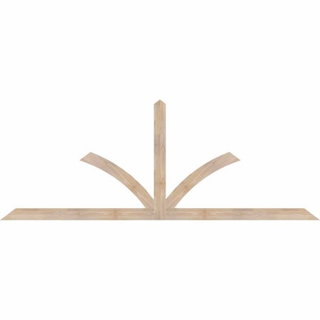 Ekena Millwork Richland Smooth Timber Gable Bracket, Douglas Fir, 96"W x 36"H x 1 1/2"D x 3 1/2"F, 9/12 Pitch GBW096X36X0204RIC00SDF